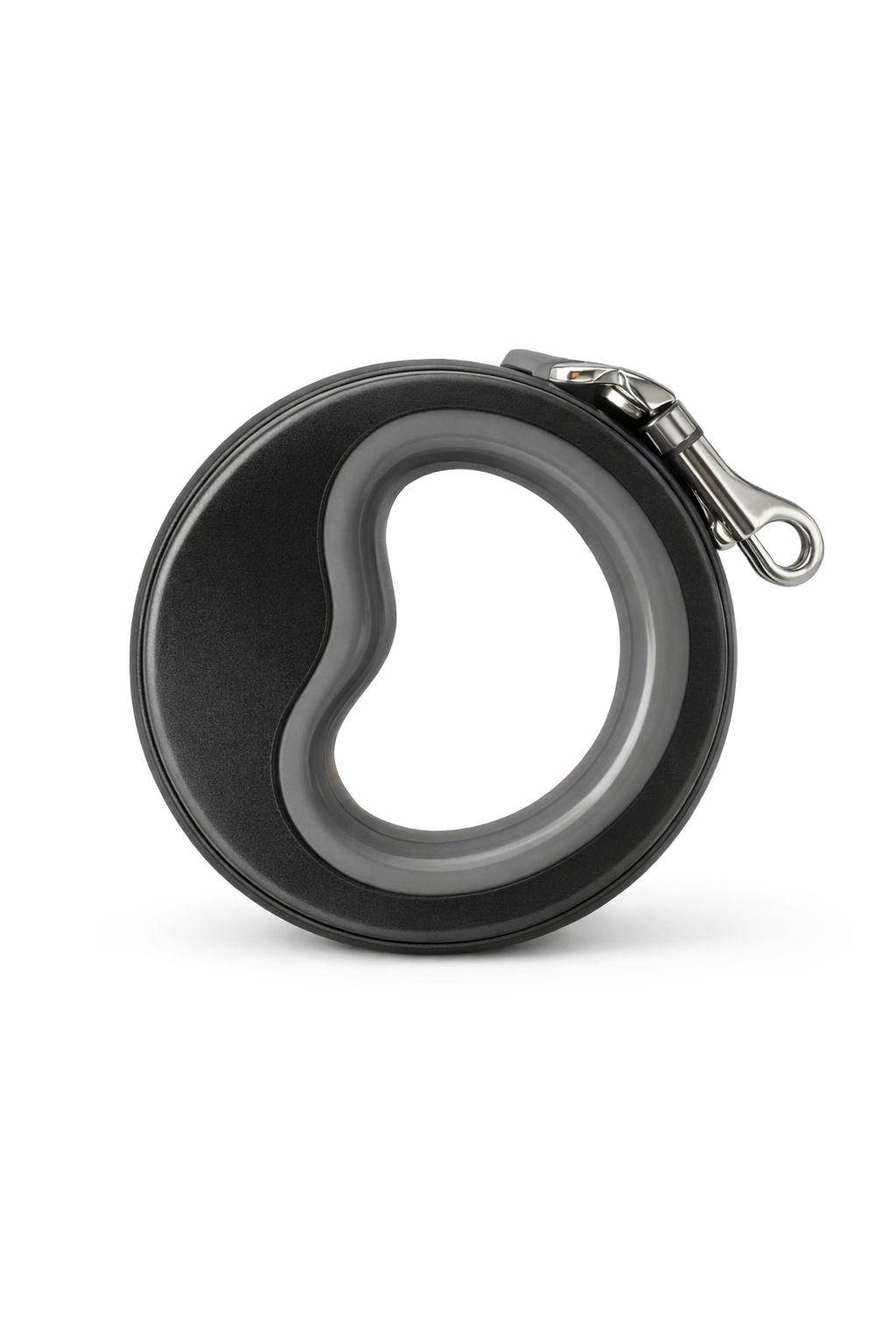 Round Retractable Dog Leash - Black