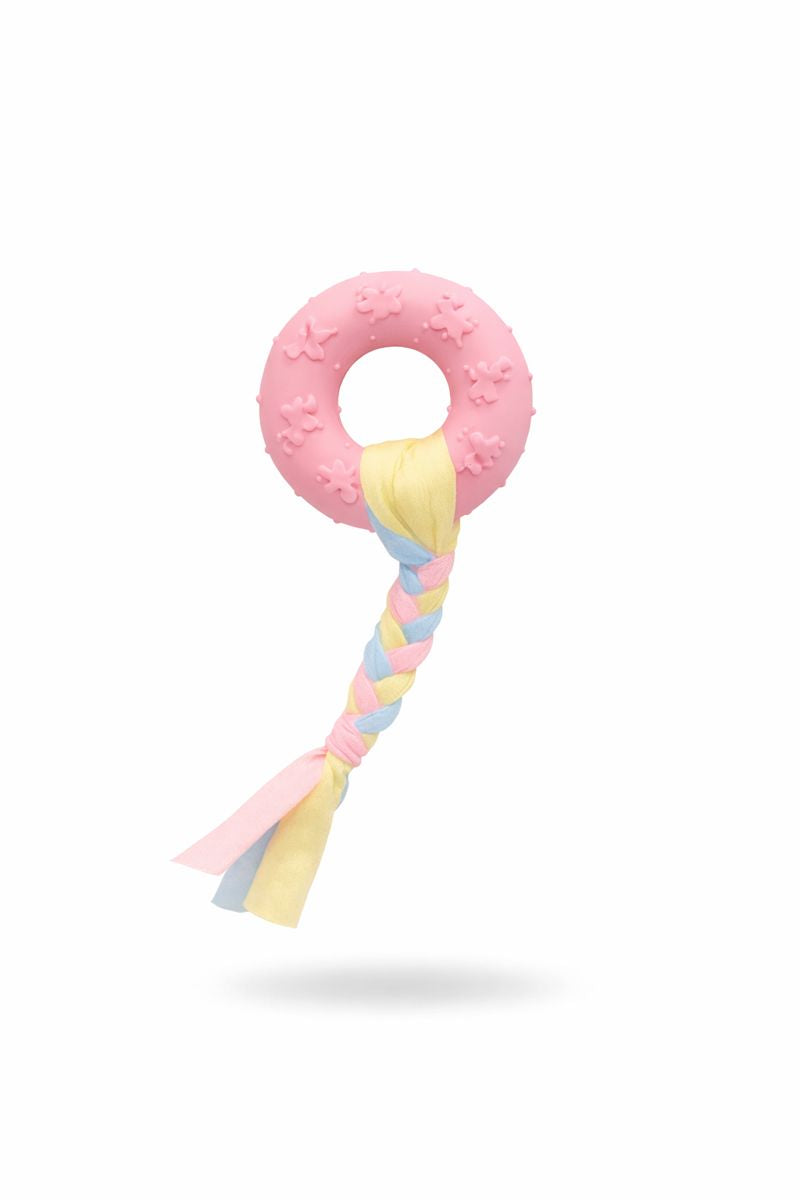 Puppy Chew Toy – Pink Ring Soft Teething Toy