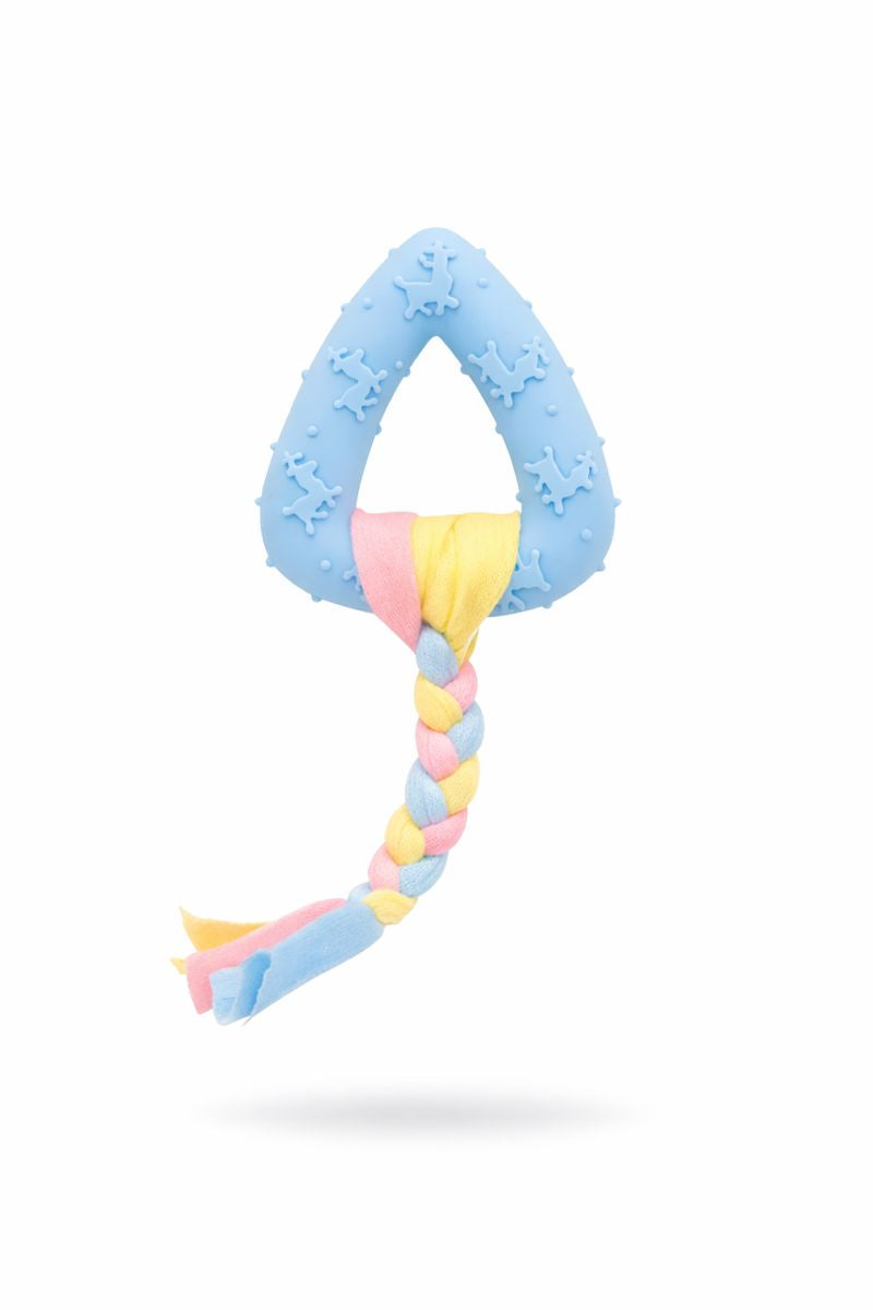 Puppy Chew Toy - Blue Triangle Teething Soft Toy