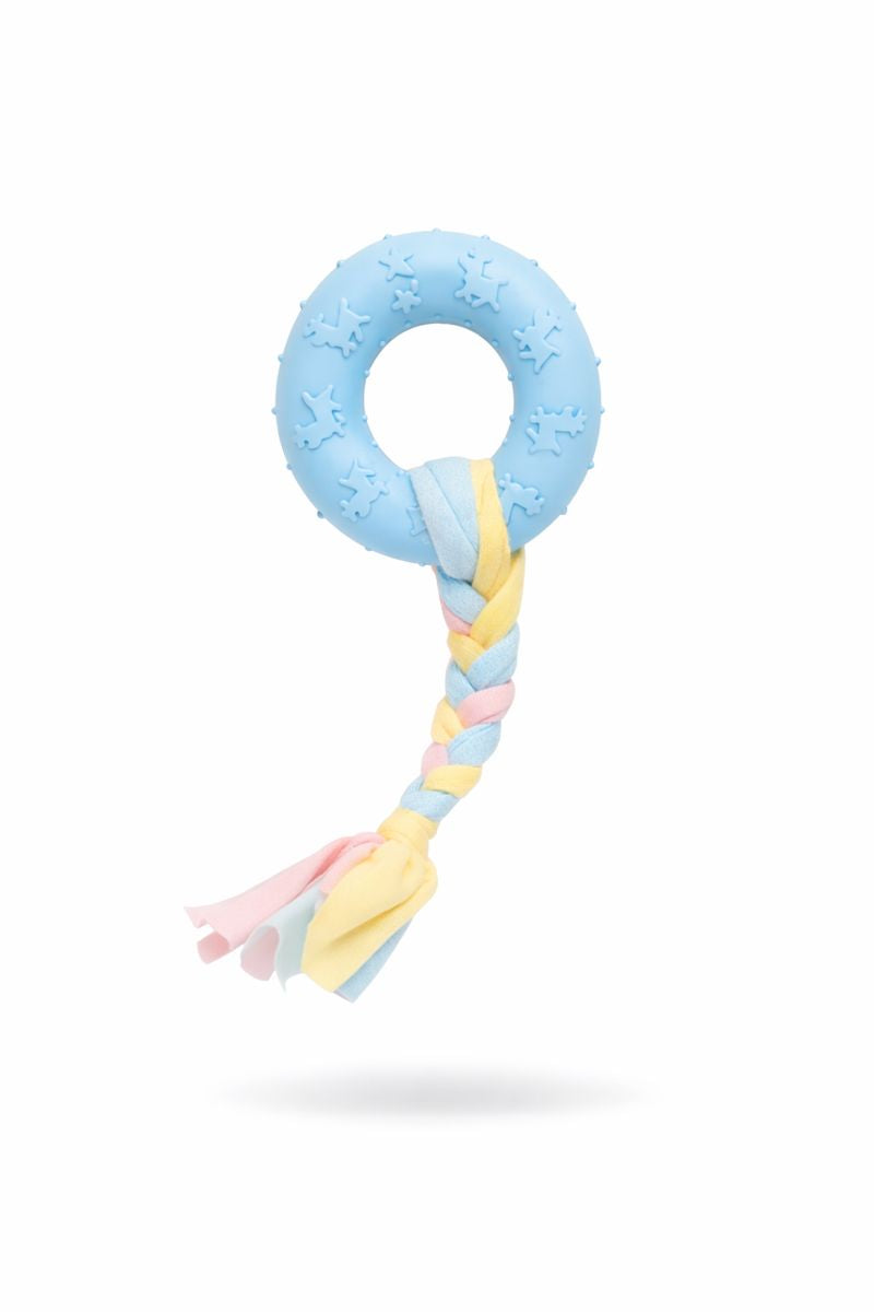 Puppy Chew Toy - Blue Ring Teething Soft Toy
