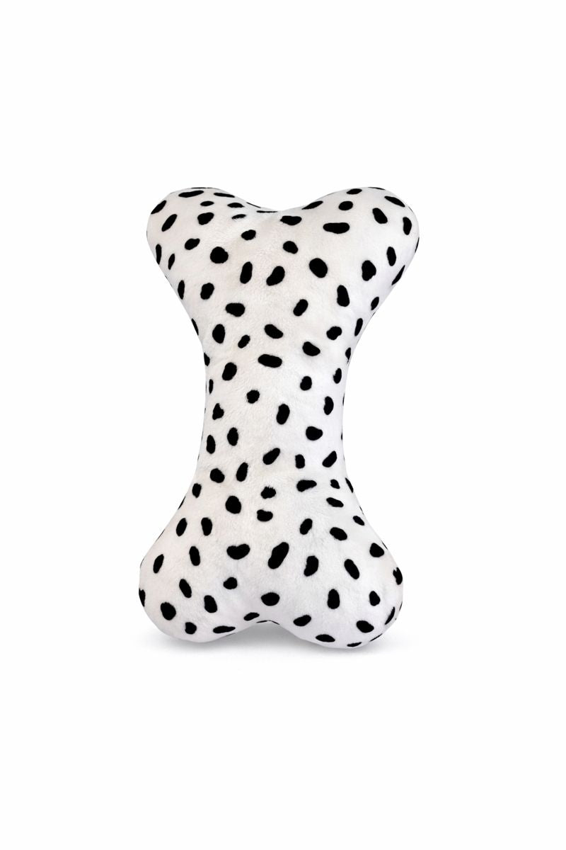 Squeaky Animal Prints Bone Toy