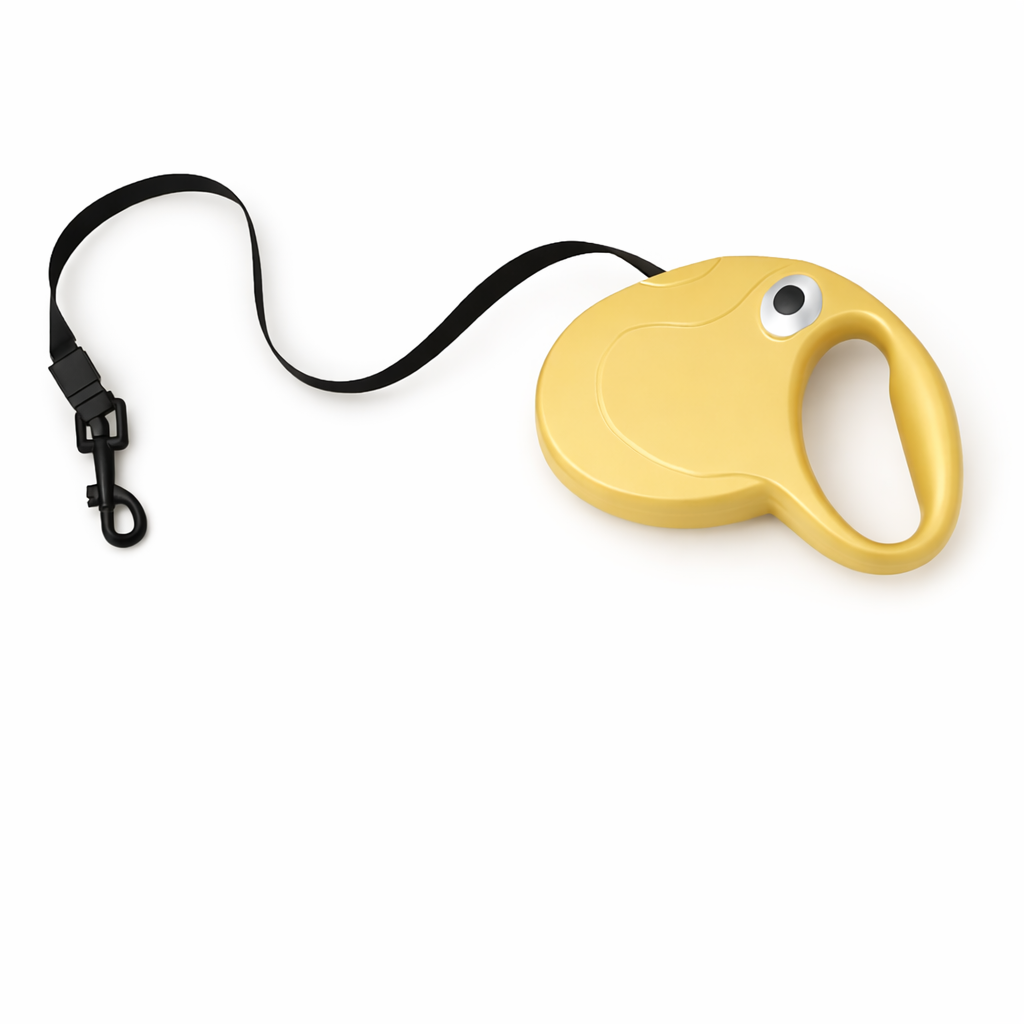 Silver / Gold Retractable Dog Leash