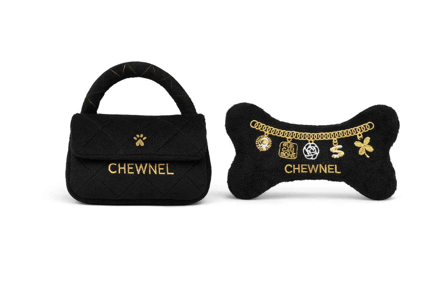 Chewnel Bag & Bone Fashion Inspired Squeaky Toy