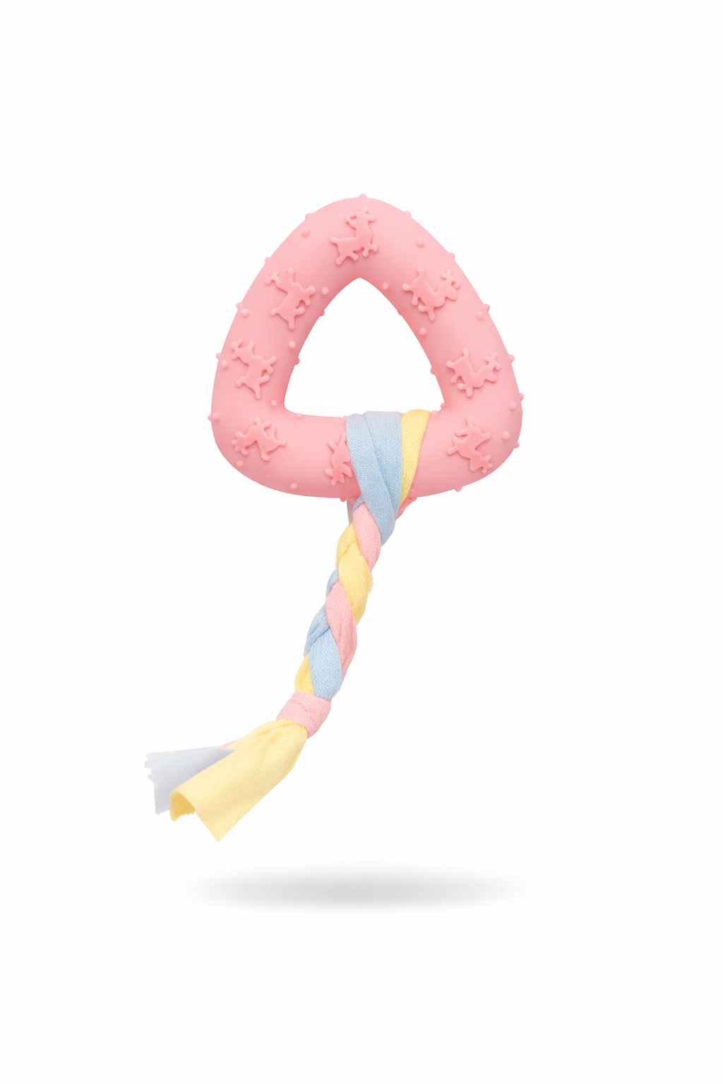 Puppy Chew Toy - Pink Triangle Teething Soft Toy