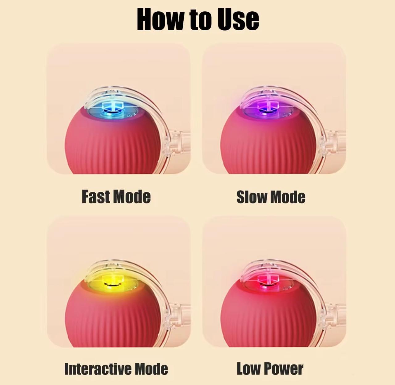 Automatic Interactive Rolling Ball - Feather Tail