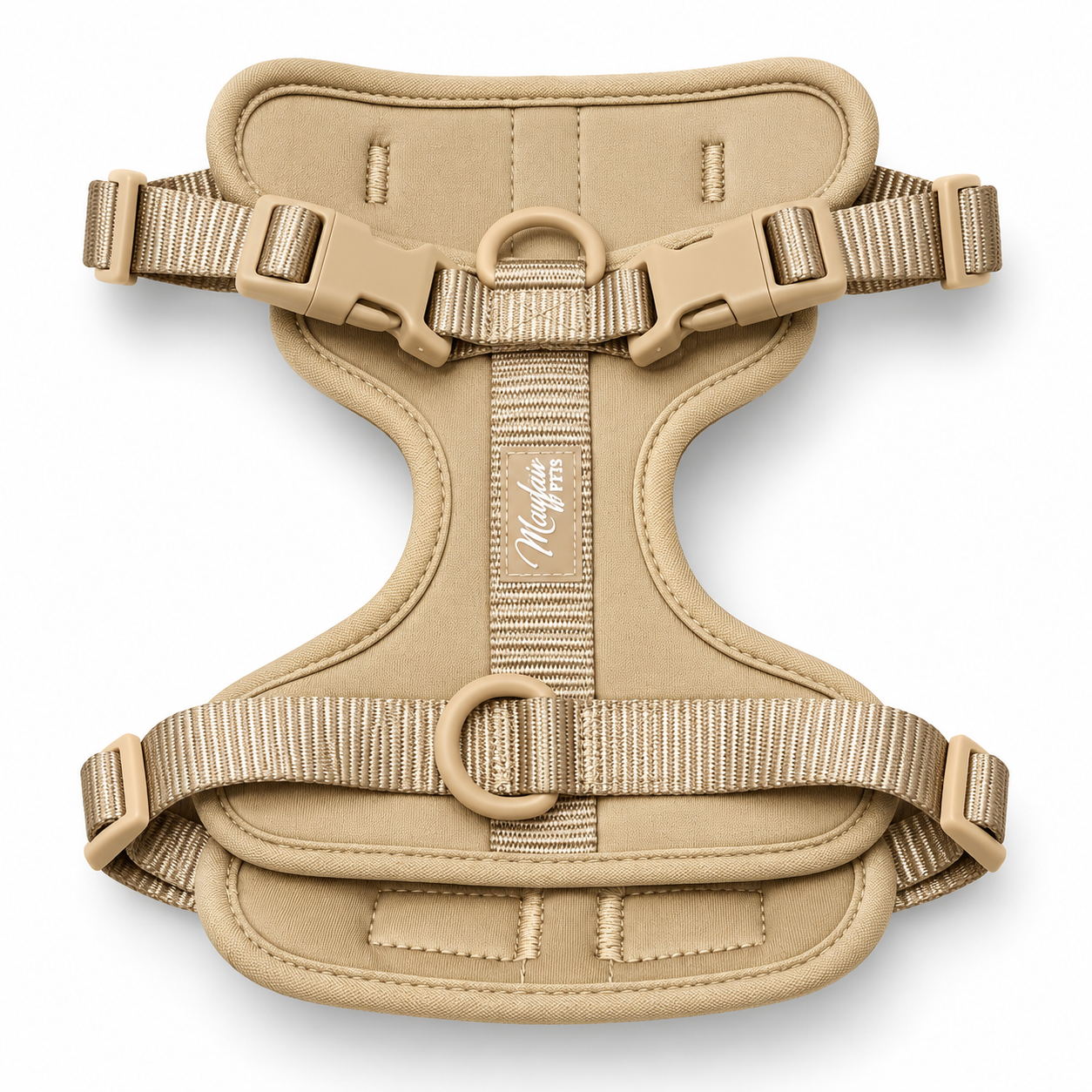 Cream Mayfair Pets padded dog harness, harness only