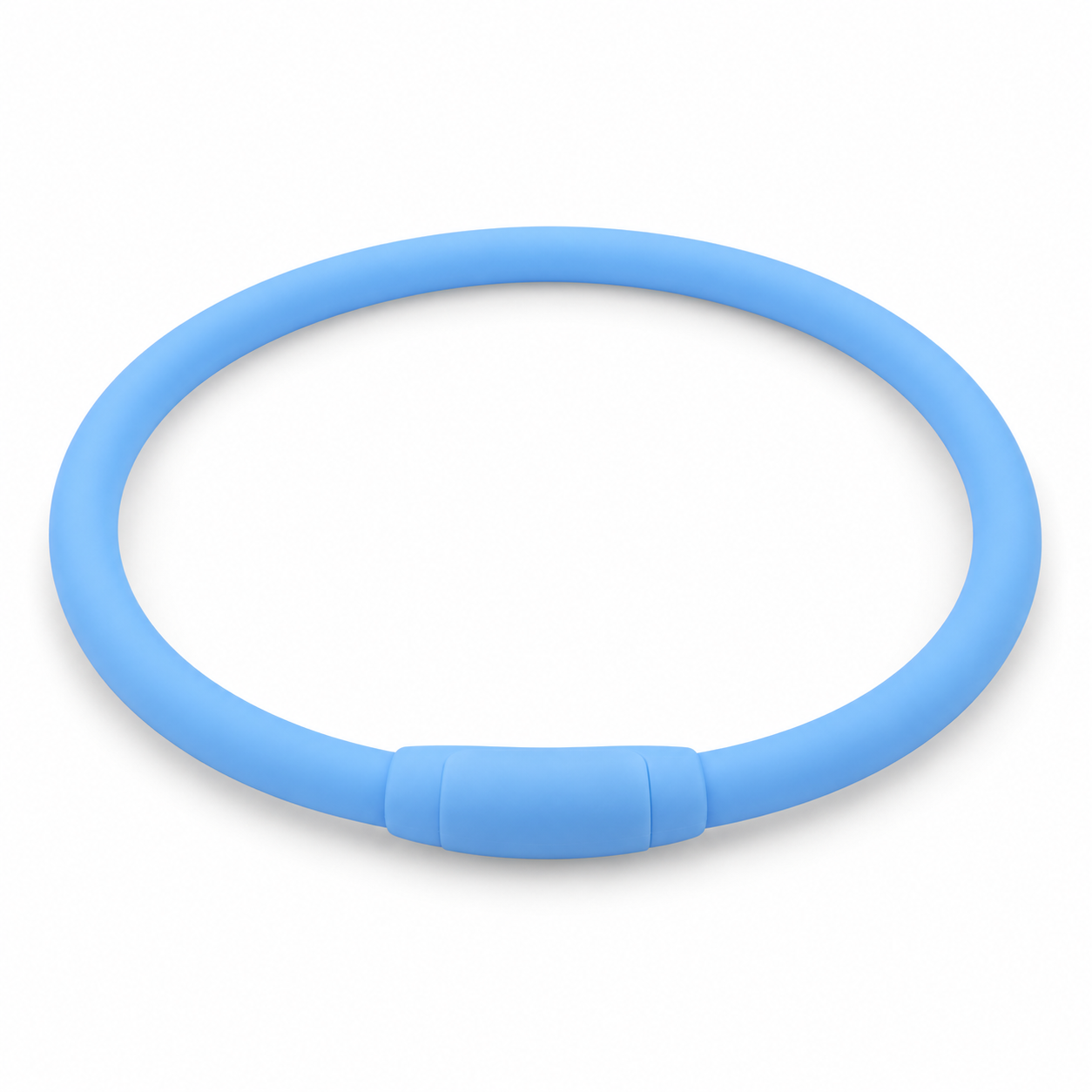 Blue LED light-up dog collar