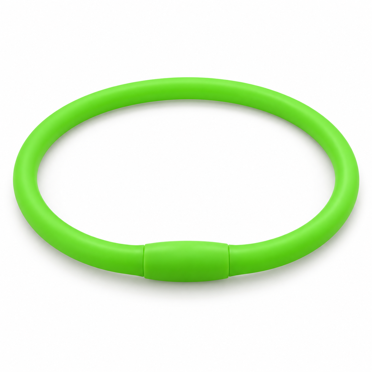 Green LED light-up dog collar
