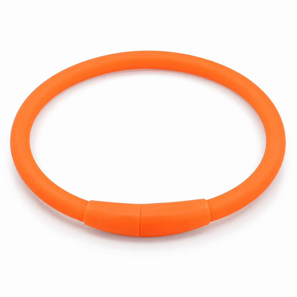 Orange LED light-up dog collar