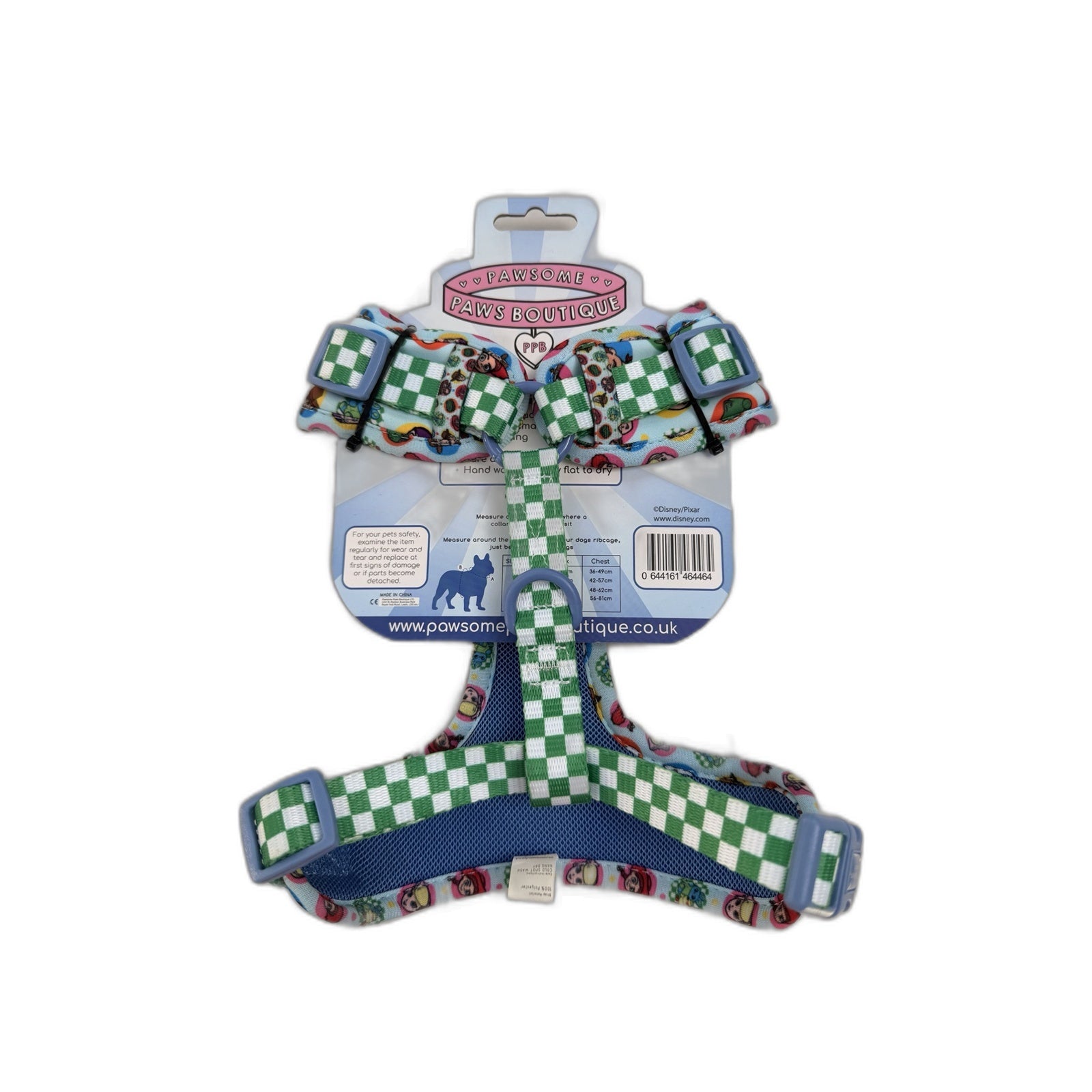 Toy Story harness back on white background